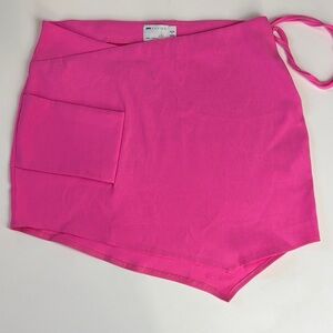 ASOS DESIGN Hot Pink Asymmetric Mini Skirt Size 12 NEW